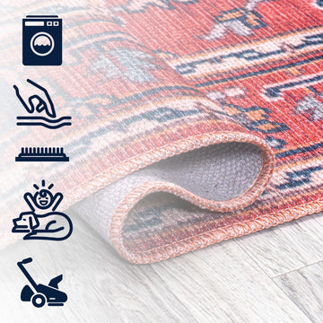 Cirali Ornate Large Medallion Washable Area Rug